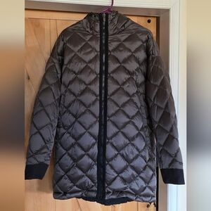 Athleta Women's Quilted Puffer Jacket - Dark Gray